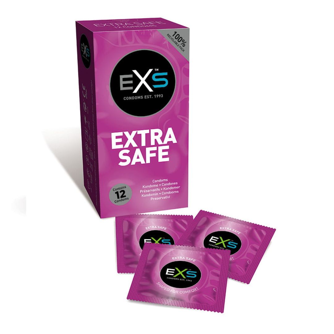 Prezervatyvai Exs Extra Safe, 12 vnt.