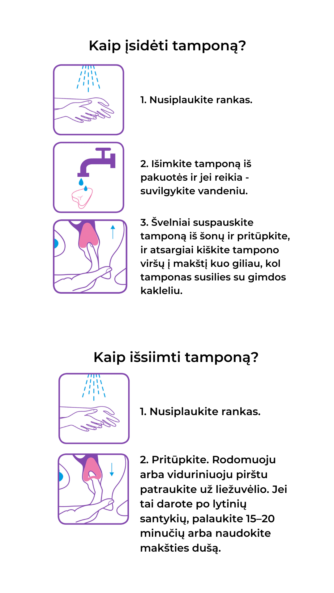 TAMPONAI JOYDIVISION SOFT-TAMPONS NORMAL, 3 VNT.  
Tamponai su kuriais galima mylėtis!  
Tamponai su kuriais galite mylėtis mėnesinių metu. Partneris nejaučia tampono viduje - seksas menstruacijų metu bus patogus, saugus ir estetiškas. 
  
Galima mėgautis SPA procedūromis.  
Šie tamponai be virvutės yra nematomi net tada, kai esate nuoga, todėl bet kokių SPA procedūrų su tamponu metu jausitės komfortiškai. 
  
Lengva sportuoti.  
Itin minkštas tamponas be virvelės yra visiškai nematomas net po ploniausiais drabužiais bei idealiai tinka sportuojant! 
  
Saugu maudytis.   
Naudodami FREEDOM tamponus galite saugiai plaukioti mėnesinių metu bet kuriame vandens telkinyje. Tamponas, kaip kempinė, sugeria skystį tik kūno viduje. Ir jokių kenksmingų medžiagų ir mikroorganizmų iš išorės nepateks. 
  
Ginekologiškai patvirtinta.   
Tamponai yra pagaminti iš minkštos medžiagos, poliuretano putų pagrindu. Jį sukūrė ir išbandė moterų ginekologų ir dermatologų taryba.  
  
Pagaminta Vokietijoje.  
Tamponai be virvutės yra pagaminti Vokietijoje, kampanijos JoyDivision. Kampanija yra viena iš lyderių intymios sveikatos priežiūros rinkoje.