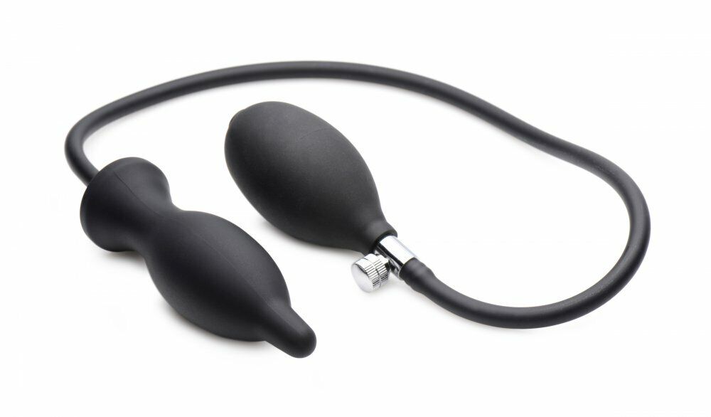 Pripučiamas analinis kaištis „Dark Inflator Silicone Inflatable Plug