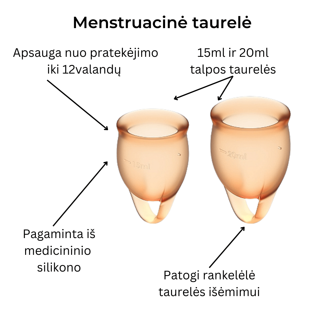 Menstruacinės taurelės Feel Confident - Orange