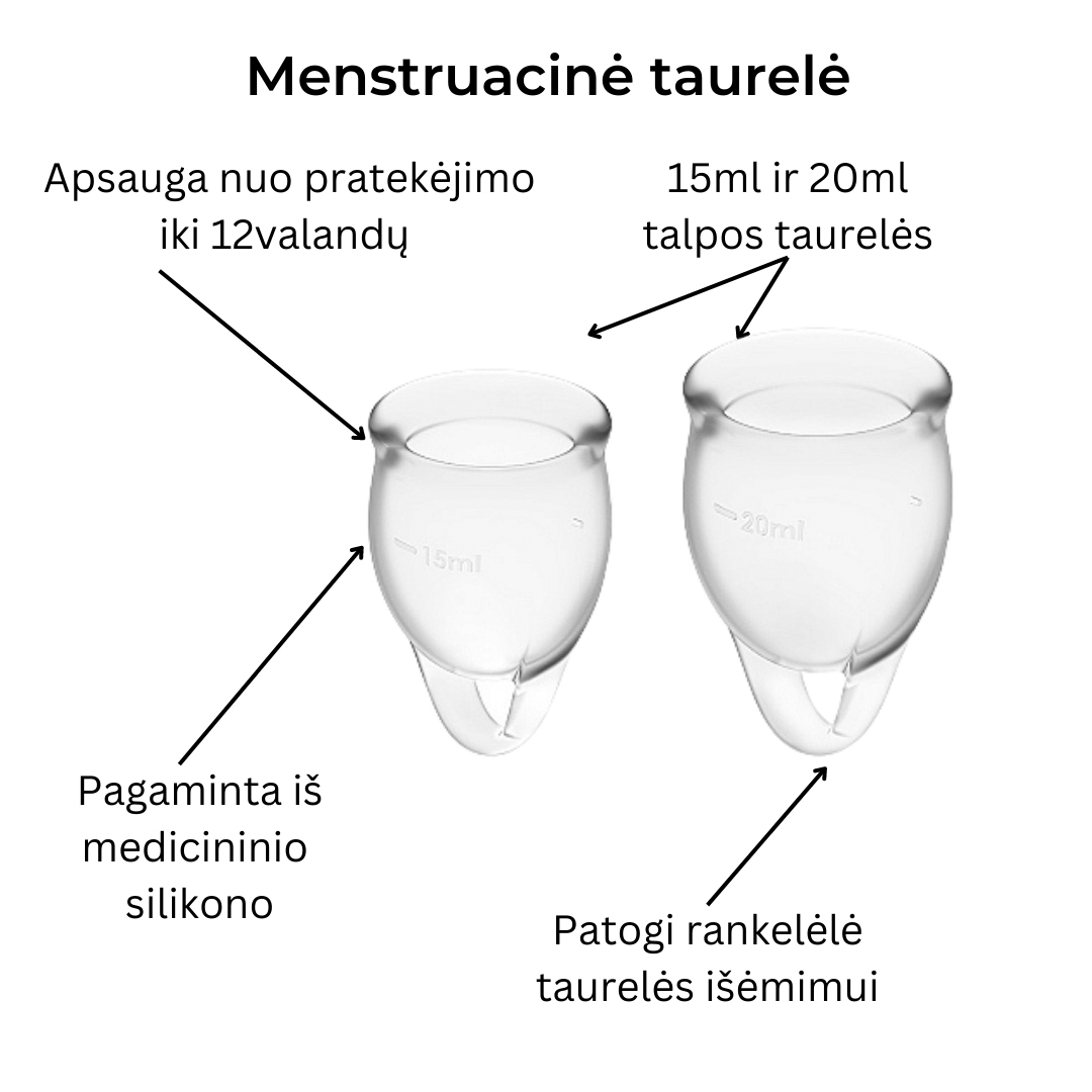 Menstruacinės taurelės Feel Confident - Transparent