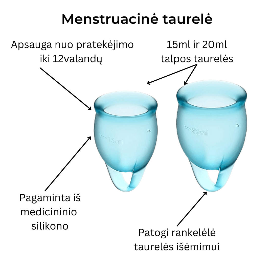 Menstruacinės taurelės Feel Confident - Light blue