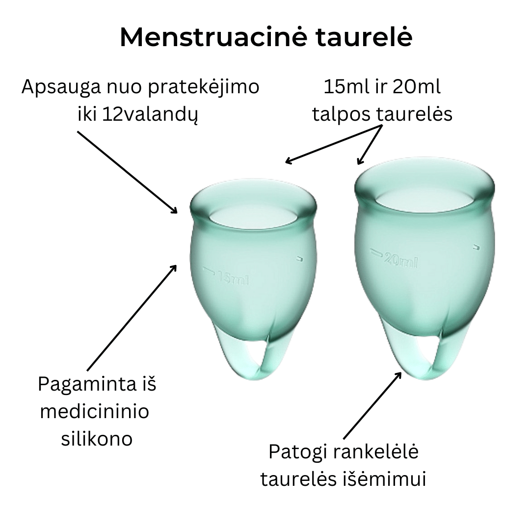 Menstruacinės taurelės „Feel Confident“, tamsiai žalia 