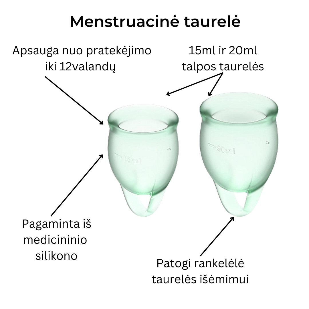 Menstruacinės taurelės Feel Confident - Light green