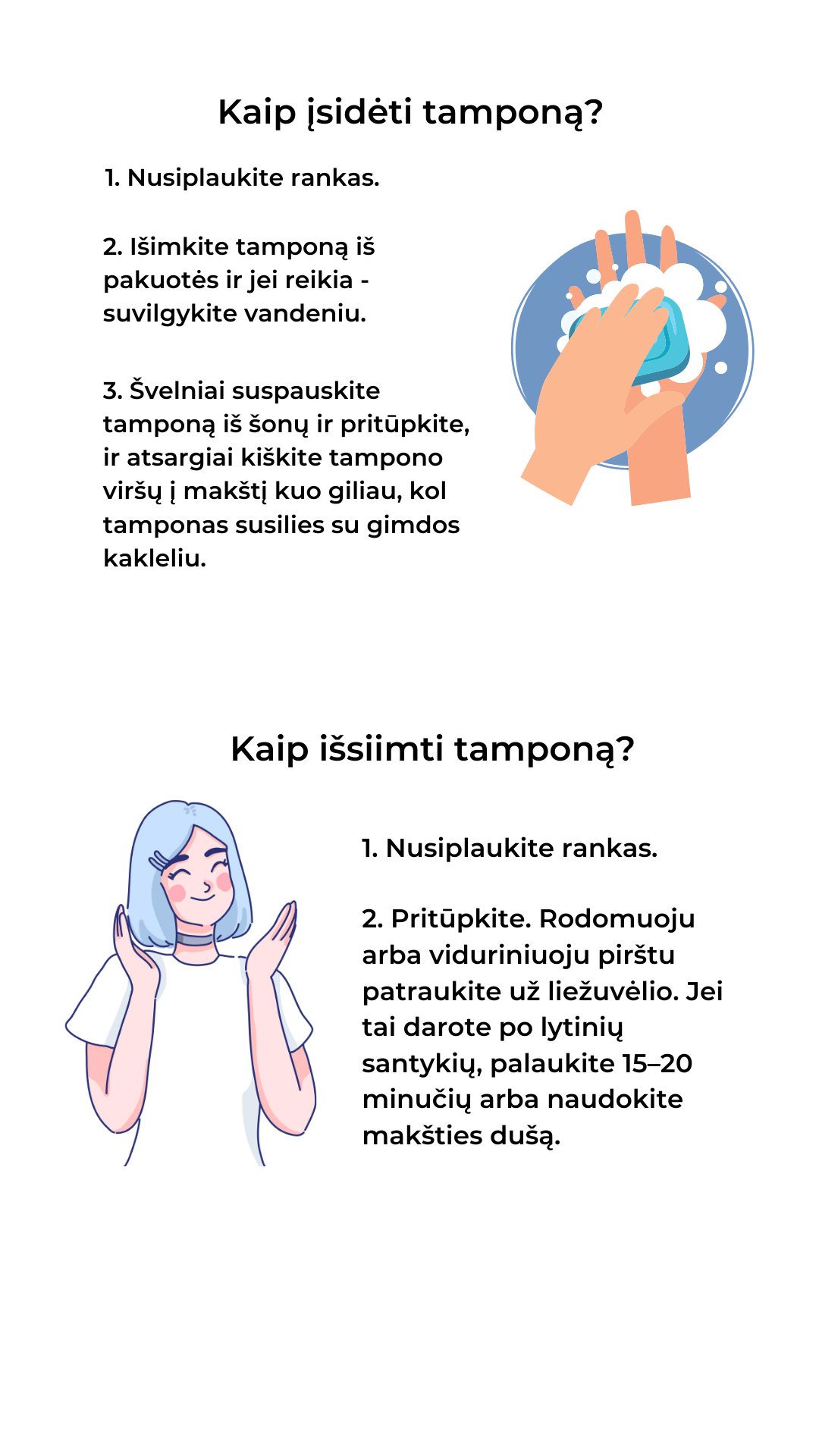 TAMPONAI JOYDIVISION SOFT-TAMPONS NORMAL, 50 VNT.  
Tamponai su kuriais galima mylėtis!  
Tamponai su kuriais galite mylėtis mėnesinių metu. Partneris nejaučia tampono viduje - seksas menstruacijų metu bus patogus, saugus ir estetiškas. 
  
Galima mėgautis SPA procedūromis.  
Šie tamponai be virvutės yra nematomi net tada, kai esate nuoga, todėl bet kokių SPA procedūrų su tamponu metu jausitės komfortiškai. 
  
Lengva sportuoti.  
Itin minkštas tamponas be virvelės yra visiškai nematomas net po ploniausiais drabužiais bei idealiai tinka sportuojant! 
  
Saugu maudytis.   
Naudodami FREEDOM tamponus galite saugiai plaukioti mėnesinių metu bet kuriame vandens telkinyje. Tamponas, kaip kempinė, sugeria skystį tik kūno viduje. Ir jokių kenksmingų medžiagų ir mikroorganizmų iš išorės nepateks. 
  
Ginekologiškai patvirtinta.   
Tamponai yra pagaminti iš minkštos medžiagos, poliuretano putų pagrindu. Jį sukūrė ir išbandė moterų ginekologų ir dermatologų taryba.  
  
Pagaminta Vokietijoje.  
Tamponai be virvutės yra pagaminti Vokietijoje, kampanijos JoyDivision. Kampanija yra viena iš lyderių intymios sveikatos priežiūros rinkoje. 
 