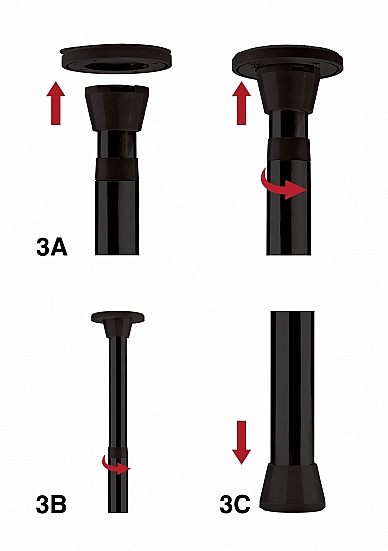 Šokio stulpas ,,Ouch! Dance Pole Black\'\'