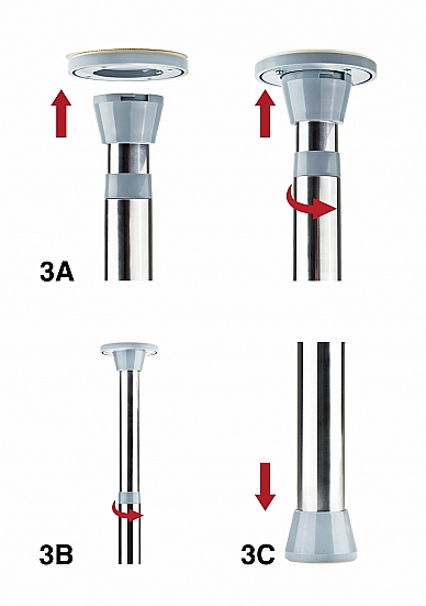 Šokio stulpas ,,Ouch! Dance Pole Silver\'\'