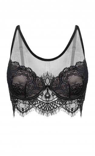 Liemenėlė Push-Up Gracija-Rim „Meilės Linksmybės“, juodos spalvos