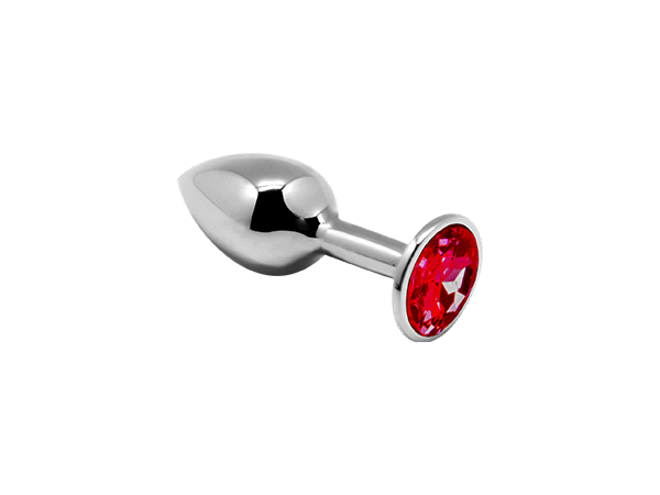 Analinis kaištis ,,Mini Metal Butt Plug S\'\', Raudonas (galima rinktis spalvą)