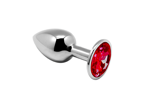 Analinis kaištis ,,Mini Metal Butt Plug L\'\', Raudonas (galima rinktis spalvą)