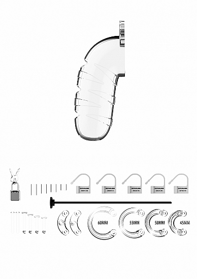 Penio narvas "Chastity Cage Nr. 17 - Transparent" 
Žaislas, kuris Jūsų  BDSM  žaidimus pavers dar įdomesnius. Suvaržykite savo partnerį su Penio narvu. 
Pagamintas iš aukštos kokybės gamyboje  naudojamos medžiagos. Apgalvota ir išspręsta techninė dalis  leidžia kiek įmanoma saugiai naudotis šiuo itin pikantišku BDSM aksesuaru.  
Penio narvas nukreipia penį žemyn, taigi pasiekti erekciją dėvint jį yra neįmanoma, arba tai kels diskomfortą. 
Kadangi higiena yra labai svarbi nešiojant narvą,  aukščiausios klasės Man|Cage serijoje yra ventiliacijos anga.  
Narvo naudojimas reikalauja žinių ir atsargumo. Nepameskite rakto ir jei pajusite skausmą nedelsiant narvą nuimkite. 
Komplekte esančios spynos užtikrina, kad jos  nesukels metalo detektorių signalizacijos  vakarėliuose, festivaliuose ar net oro uostuose! Todėl jį galėsite nešioti visur ir visada.