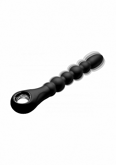 Milžiniškas vibruojantis analinis kaištis ,,Dark Scepter 10X Vibrating Silicone Anal Beads\'\'