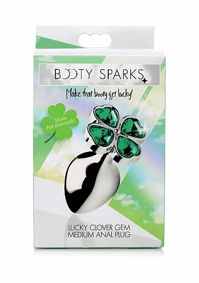 Analinis kaištis ,,Lucky Clover Gem Anal Plug Medium\'\'