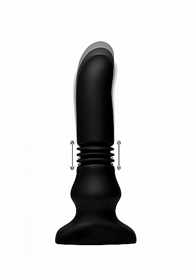 Vibruojantis analinis kaištis su nuotolinio valdymo pulteliu ,,Thunderplugs Silicone Vibrating & Thrusting Plug\'\'