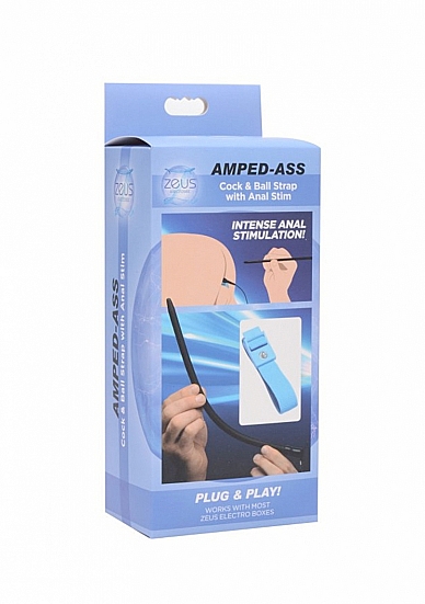 Analinis elektrostimuliatoriaus priedas ,,XR Brands Amped Ass Cock & Ball Strap with Anal Stim\'\'