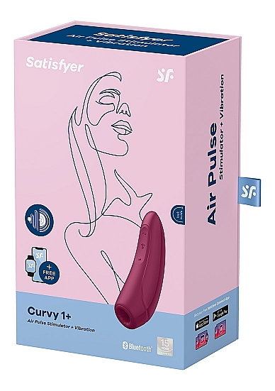 Klitorio stimuliatorius ,,Satisfyer Curvy 1+\'\', raudonas (galima rinktis spalvą)