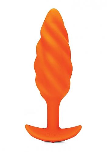Analinis kaištis - B-Vibe Swirl Texture Plug Orange