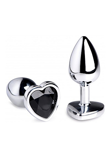 Analinis kaištis ,,Black Heart Gem Anal Plug Small\'\'