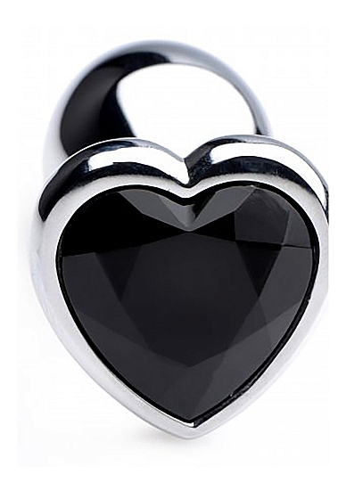 Analinis kaištis ,,Black Heart Gem Anal Plug Large\'\'