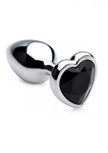 Analinis kaištis ,,Black Heart Gem Anal Plug Small\'\'