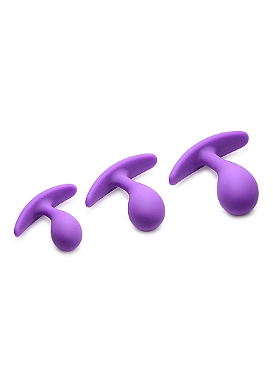 Silikoninių analinių kaiščių rinkinys ,,Booty Poppers Silicone Anal Trainer Set\'\'