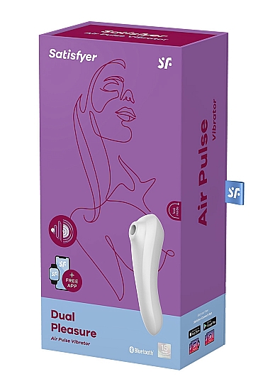 Vibratorius - Klitorio stimuliatorius „Satisfyer Dual Pleasure“, Baltas