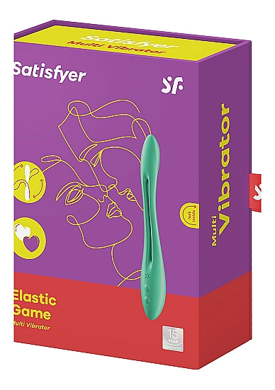 Universalus vibratorius - klitorio stimuliatorius „Satisfyer Elastic Game“, šviesiai žalias (galima rinktis spalvą)