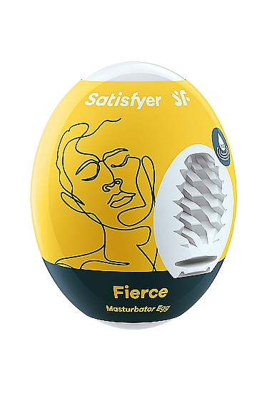 Vienkartinis masturbatorius ,,Satisfyer Masturbator Egg Fierce'' 
Vienkartinis masturbatorius „Fierce Egg“ pagamintas iš odą primenančios medžiagos, o geometrinio rašto iškilumai  stimuliuoja visą  penį ir jo galiuką. Viduje esantys tekstūros elementai jus maloniai nustebins ir suteiks visiškai kitokią masturbavimosi patirtį. Jis pagamintas iš glotnios, hidroaktyvios TPE gumos, kurios dėka jums  nereikės naudoti lubrikanto - užteks sudrėkinti masturbatorių nedideliu kiekiu vandens arba seilių. Dėl kompaktiško dydžio šis masturbatorius gali tapti puikiu kelionių palydovu. 
Masturbatorius skirtas vienkartiniam naudojimui. Kiaušinio formos dizainas yra diskretiškas ir idealiai tinka  greitam naudojimui kelionėje . Masturbatorius pagamintas iš naujoviškos, lanksčios, hidroaktyvios TPE gumos, kurią galima sudrėkinti nedideliu kiekiu vandens arba seilių, užtikrinant sklandų malonumą su švelniu pojūčiu. Mėgaukitės didžiausiu malonumu be lubrikanto net keliaudami.