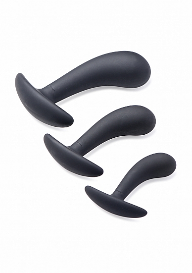 Analinių kaiščių rinkinys ,,Dark Delights Curved Anal Trainer Set\'\'