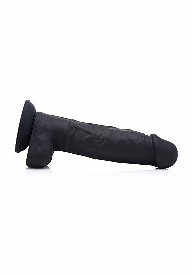 Realistiškas falo imitatorius XR Brands SU Silicone Dildo, juodos spalvos