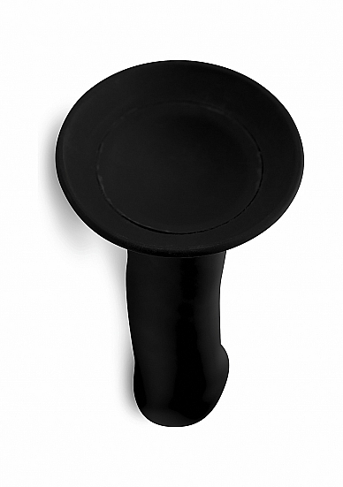 Pusiau realistiškas falo imitatorius XR Brands Squeezable Phallic Dildo, juodos spalvos