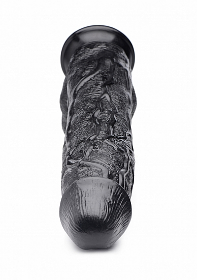 Realistiškas falo imitatorius XR Brands Raging Rhino 17 Inch Veiny Dildo, juodos spalvos