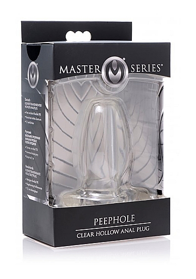 Skaidrus analinis kaištis ,,PeepHole Clear Hollow Anal Plug\'\'