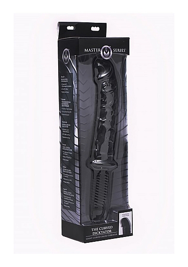 Realistiškas falo imitatorius XR Brands The Curved Dicktator, juodos spalvos
