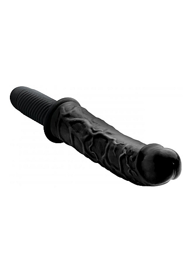 Realistiškas falo imitatorius XR Brands The Curved Dicktator, juodos spalvos