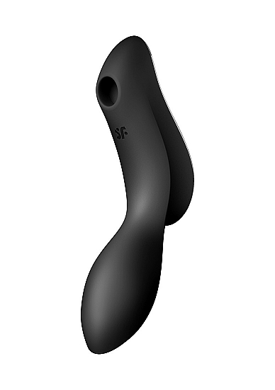 G taško vibratorius- Klitorio stimuliatorius "Curvy Trinity 2" – Juodas 
"Curvy Trinity 2'' idealiai tinka neapsisprendusiems malonumų ieškotojams. Šis sekso žaislas  turi daugybę funkcijų ir panaudojimo būdų . Vakuuminėmis oro slėgio bangomis jis myluos jūsų klitorį, o G tašką palepins intensyviomis ir įvairiomis vibracijomis. Taip pat šis prietaisas gali būti naudojamas ir kaip klasikinis paviršinis vibratorius. 
Trys galingi varikliukai  užtikrina stiprią vibraciją. Dvi nepriklausomai valdomos funkcijos leidžia pasirinkti  11 vakuuminių bangų stimuliacijos intensyvumo lygių ir 12 vibracijos programų , o nugarėlėje esantis blizgus elementas viliojančiai traukia akį. 
"Curvy Trinity 2" stebina ergonomiška forma ir tyliu veikimu. Pasiduokite savo fantazijoms ir mėgaukitės klitoriniu stimuliatoriumi be jokio pašalinio triukšmo. Stimuliatorius yra  atsparus vandeniui  (IPX7), todėl malonumais galėsite mėgautis net duše ar vonioje.  Po vandeniu jo galinga bangų stimuliacija yra daug stipresnė. Jei žaislas išsikraus - bateriją galima įkrauti naudojant pridedamą  USB laidą.  
Tinkamai prižiūrint šis stimuliatorius tarnaus jums ilgai. Prieš ir po kiekvieno naudojimo nuplaukite jį šiltu vandeniu ir švelniu muilu arba  specialiu žaislų valikliu . Leiskite išdžiūti natūraliai. Šį sekso žaislą laikykite stalčiuje, specialiame maišelyje arba kitoje vietoje, kurioje nėra dulkių. Laikykite jį atokiau nuo kitų sekso žaislų. Nepalikite tiesioginiuose saulės spinduliuose ir niekada nelaikykite jo dideliame karštyje. 
Rekomenduojama naudoti kartu su  vandens pagrindo lubrikantu . Nenaudokite silikoninių lubrikantų, aliejų ar kremų, nes jie gali sugadinti prietaiso medžiagą ir apriboti jo veikimą bei galiojimo laiką.  
Kodėl jums reikalingas vibratorius? 
Vibratorius ar klasikinis vibratorius yra sekso žaislas, naudojamas ant kūno maloniai seksualinei stimuliacijai kelti. 
Vibratoriai gali būti naudojami tiek solo, tiek poroje ar kelių žmonių žaidimams kartu. Taip pat jie gali būti naudojami erogeninėms zonoms, tokioms kaip klitoris, vulva ar makštis, varpa, kapšelis ar išangė, siekiant seksualiai stimuliuoti, išlaisvinti seksualumą ir pasiekti orgazmą. 
Vibratoriai yra rekomenduojami sekso terapeutų moterims, kurioms sunku pasiekti orgazmą masturbacijos ar lytinių santykių metu.