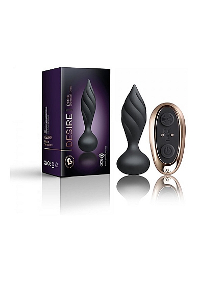 Vibruojantis analinis kaištis su nuotolinio valdymo pulteliu ,,Petite Sensations Desire Black\'\'