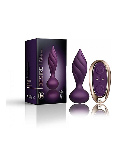 Vibruojantis analinis kaištis su nuotolinio valdymo pulteliu ,,Petite Sensations Desire Purple\'\'