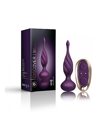 Vibruojantis analinis kaištis su nuotolinio valdymo pulteliu ,,Petite Sensations Discover Purple\'\'