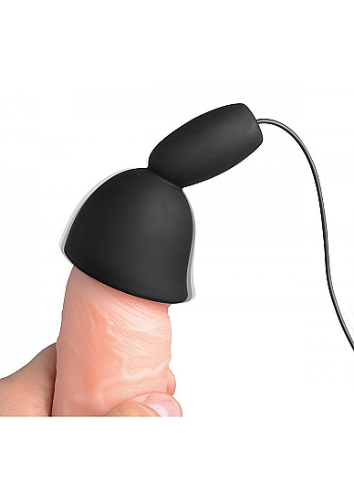 Penio žiedas - vibratorius „Deluxe 10 Mode Silicone Penis Head Teaser