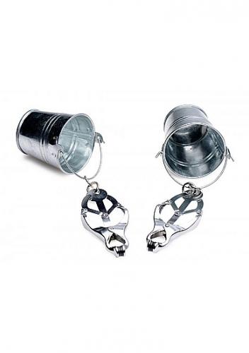 Spenelių spaustukai ,,Jugs Nipple Clamps with Buckets\'\'