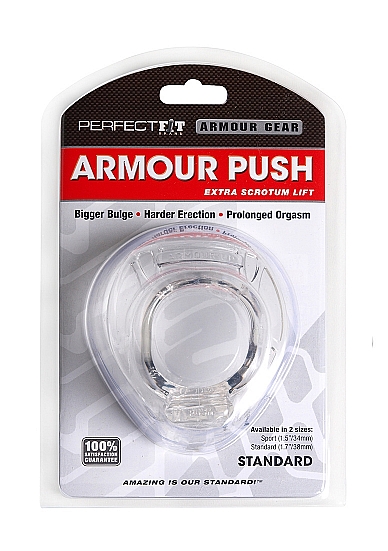 Penio žiedas Perfect Fit Brand Armour Push, permatomos spalvos