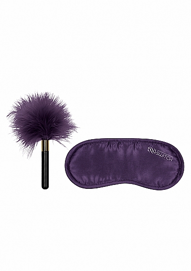 Malonumų rinkinys – Violetinis vibratorius su įvairiais priedais
