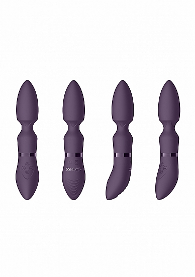 Malonumų rinkinys – Violetinis vibratorius su įvairiais priedais
