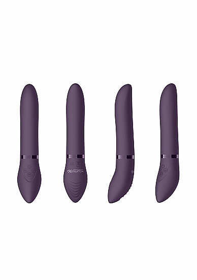 Malonumų rinkinys – Violetinis vibratorius su įvairiais priedais