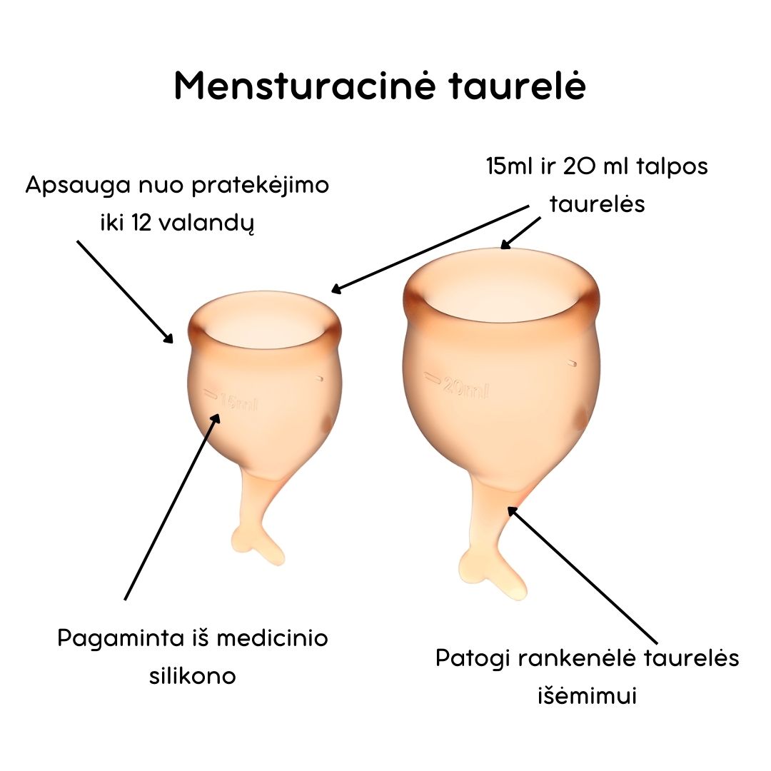 Menstruacinės taurelės Feel Secure - Orange