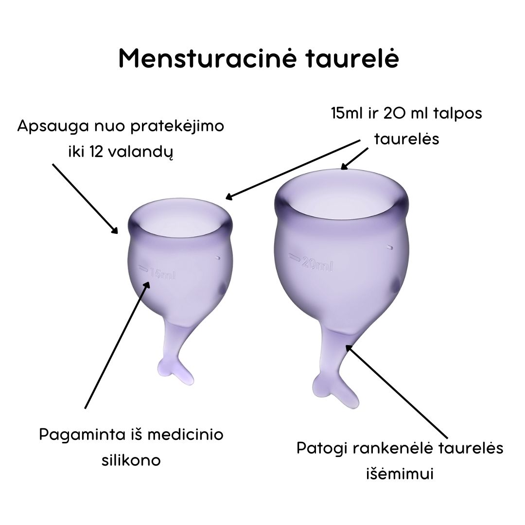 Menstruacinės taurelės Feel Secure - Lilac