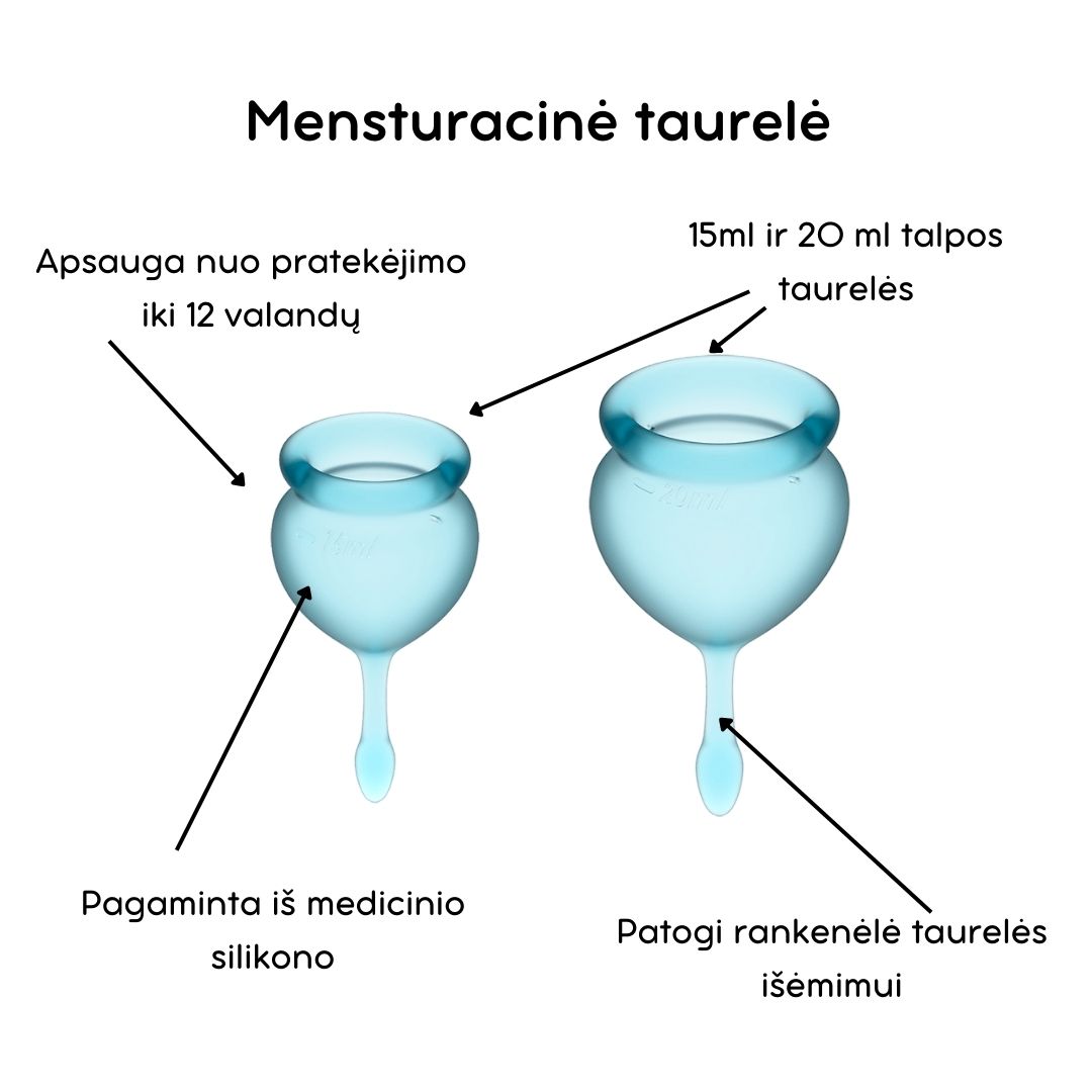 Menstruacinės taurelės Feel Good - Light blue