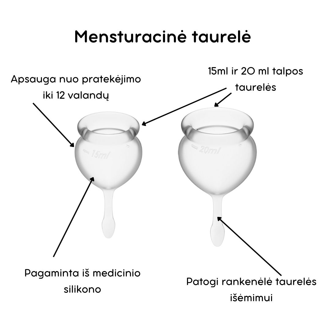 Menstruacinės taurelės Feel Good - Transparent