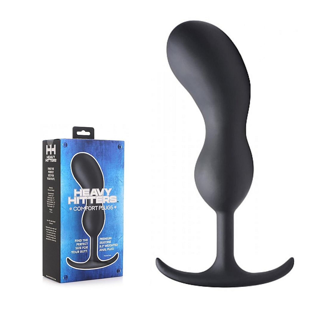 PROSTATOS MASAŽUOKLIS XR BRANDS  "PREMIUM SILICONE WEIGHTED PROSTATE PLUG XL"  
Lenktas, patogus kaištis sukurtas taip, kad  užpildytų analinę angą  ir  stimuliuotų prostatą  savo aksomine išore ir sunkiu metalo svoriu. 
Šis aukščiausios kokybės analinis kaištis  yra ergonomiškos formos , todėl jį naudoti bus ypatingai lengva. 
Pagaminta iš kūnui saugaus silikono. Neakyta ir be ftalatų, lygi matinė medžiaga lengvai valosi. 
Įdedamas ilgis: 17 cm 
Tinkamai prižiūrint šis prostatos masažuoklis tarnaus jums ilgai. Prieš ir po kiekvieno naudojimo nuplaukite jį šiltu vandeniu ir švelniu muilu arba  specialiu žaislų valikliu . Leiskite išdžiūti natūraliai. Šį sekso žaislą laikykite stalčiuje, specialiame maišelyje arba kitoje vietoje, kurioje nėra dulkių. Laikykite jį atokiau nuo kitų sekso žaislų. Nepalikite tiesioginiuose saulės spinduliuose ir niekada nelaikykite jo dideliame karštyje. 
Rekomenduojama naudoti kartu su  vandens pagrindo lubrikantu . Nenaudokite silikoninių lubrikantų, aliejų ar kremų, nes jie gali sugadinti prietaiso medžiagą ir apriboti jo veikimą bei galiojimo laiką. 
Kodėl Jums naudingas prostatos masažuoklis? 
Prostatos masažuoklis- tai dar vienas būdas, kuris gali jums suteikti nepakartojamus, galbūt net dar nepatirtus intensyvius orgazmus. 
Prostatos stimuliavimas mažiną stresą, pagerina kraujotaką, bei seksualines patirtis. 
Reguliarus prostatos masažas veikia kaip prevencinė priemonė prieš prostatos vėžį bei prostatos uždegimą.